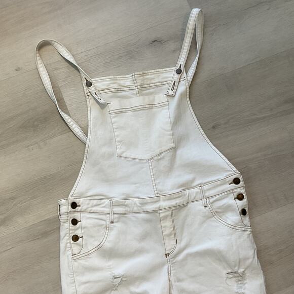 Guess Jeans American Tradition Womens Original Design Overalls Bibs White 32 - Picture 1 of 16